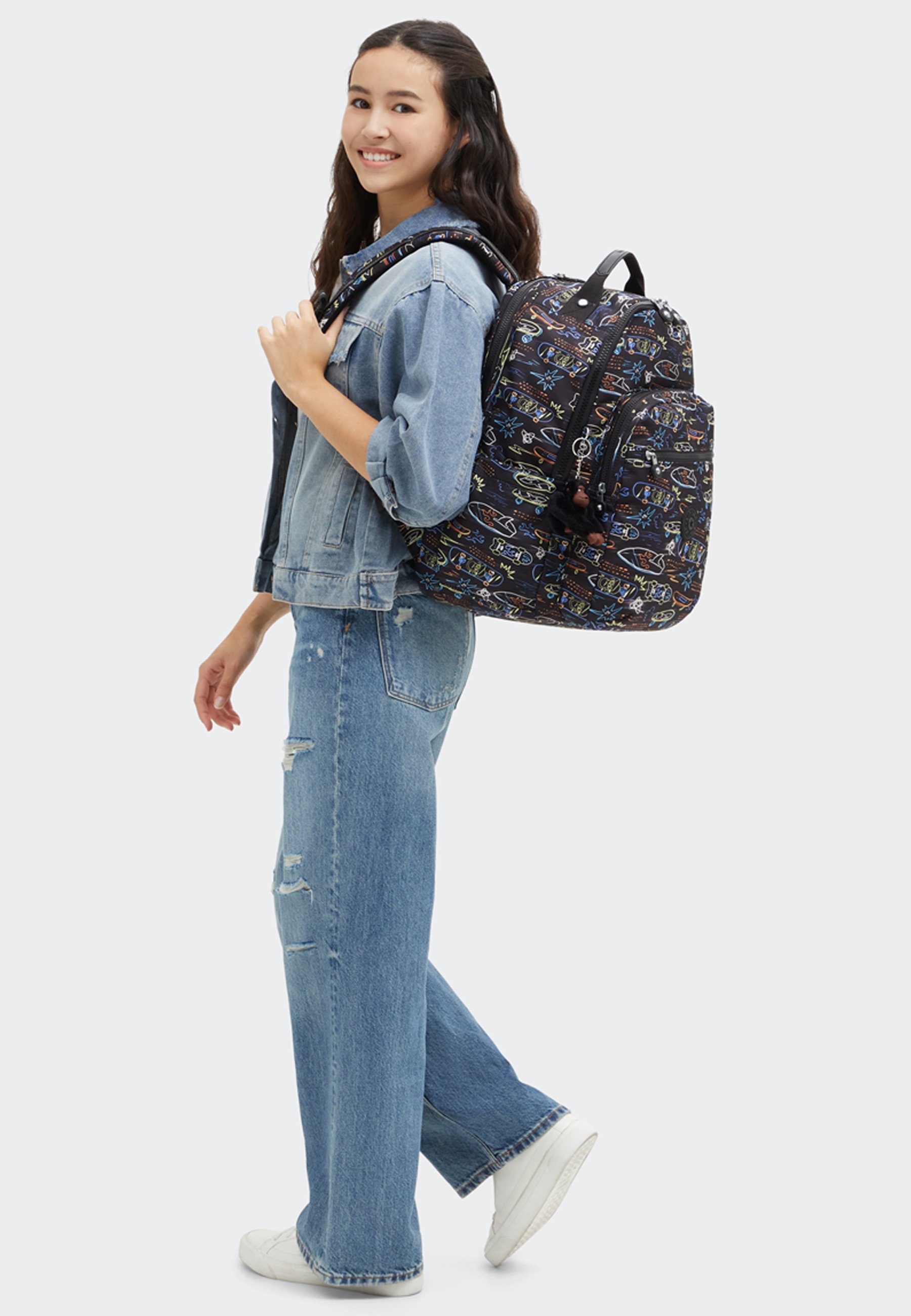 Kipling kuprinė - neoninės čiuožyklos spalvos