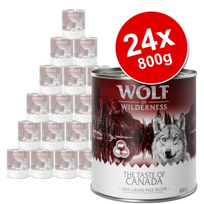 Wolf of Wilderness „Smak” Opakowanie oszczędnościowe 24 x 800 g
