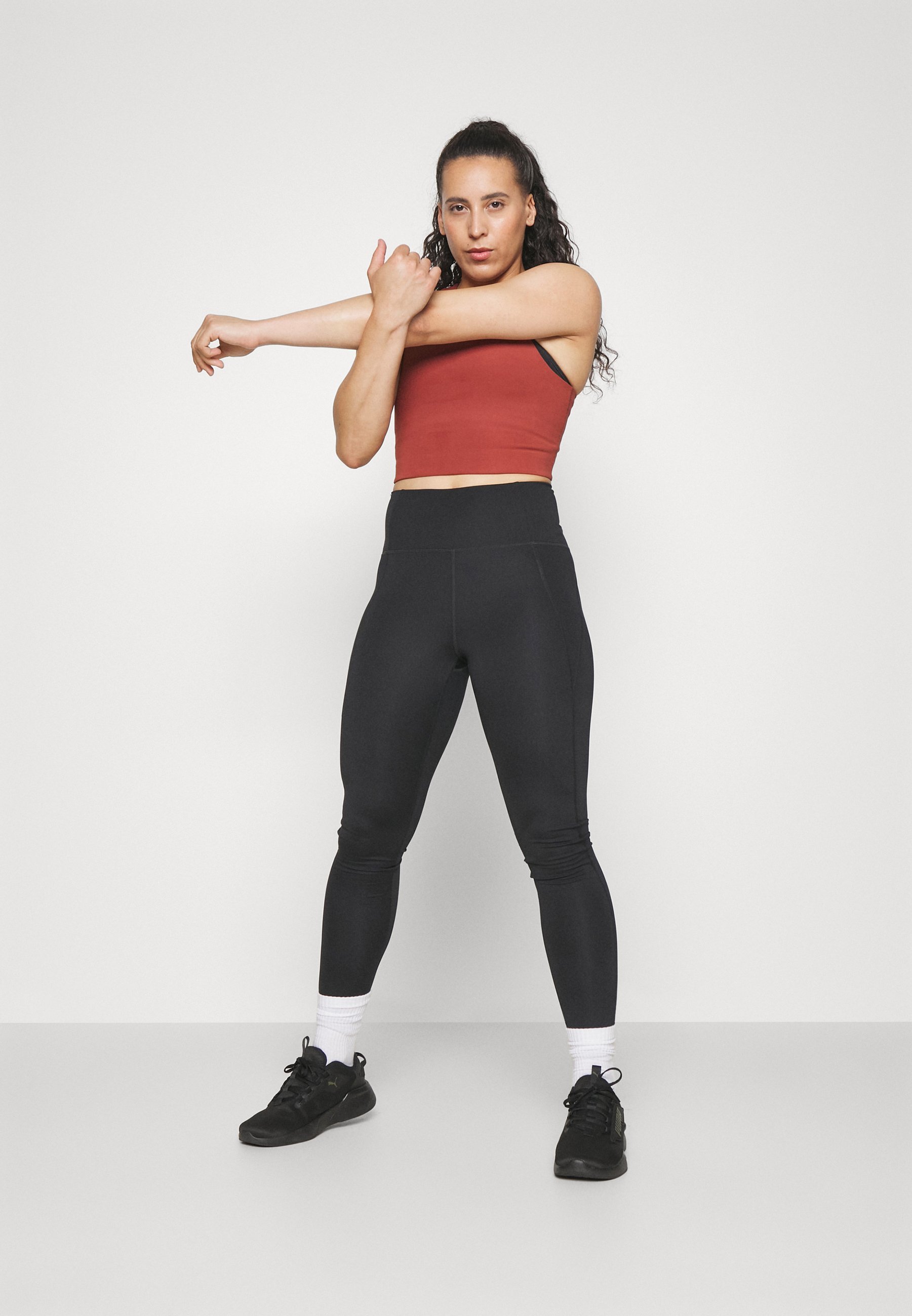 COMPRESSIVE HIGH RISE LEGGINGS - Leggings - black