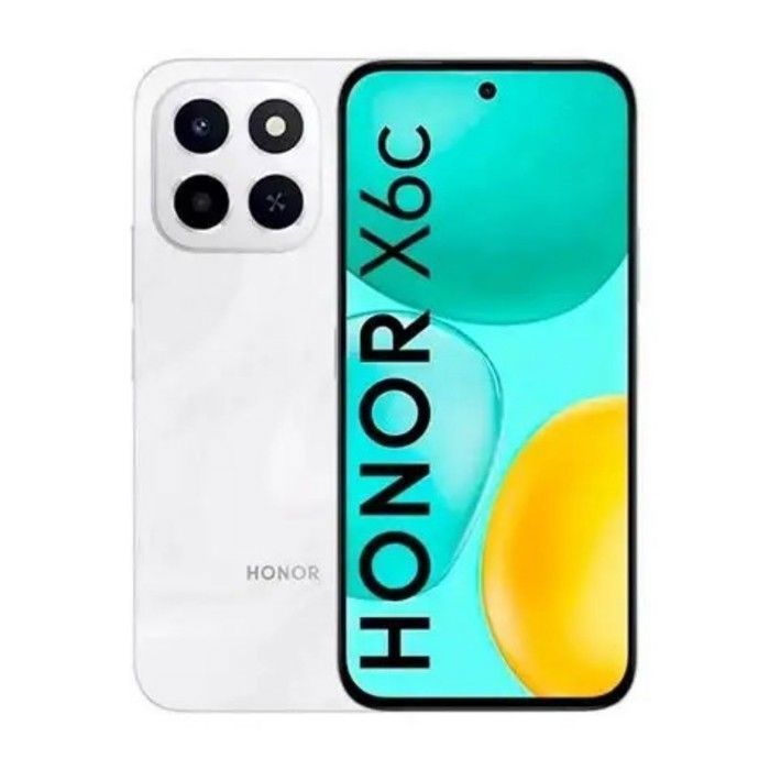 Smartphone HONOR X6C, 6 GB de RAM, 128 GB de ROM, color blanco luna.