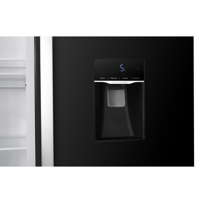 Frigorifero americano Continental Edison - CERA532NBD - 2 porte - 529 litri - L90 cm x H177 cm - Classe energetica D - Nero