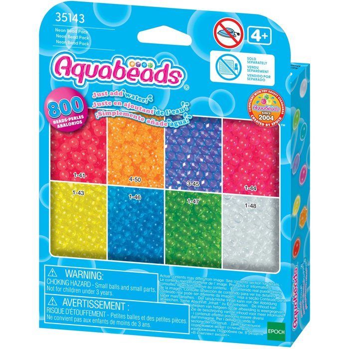 La recharge perles néons - AQUABEADS - 800 perles - Dès 4 ans