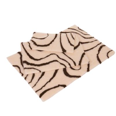 Manta para mascotas Vetbed® Isobed SL Wave - Crema/Marrón
