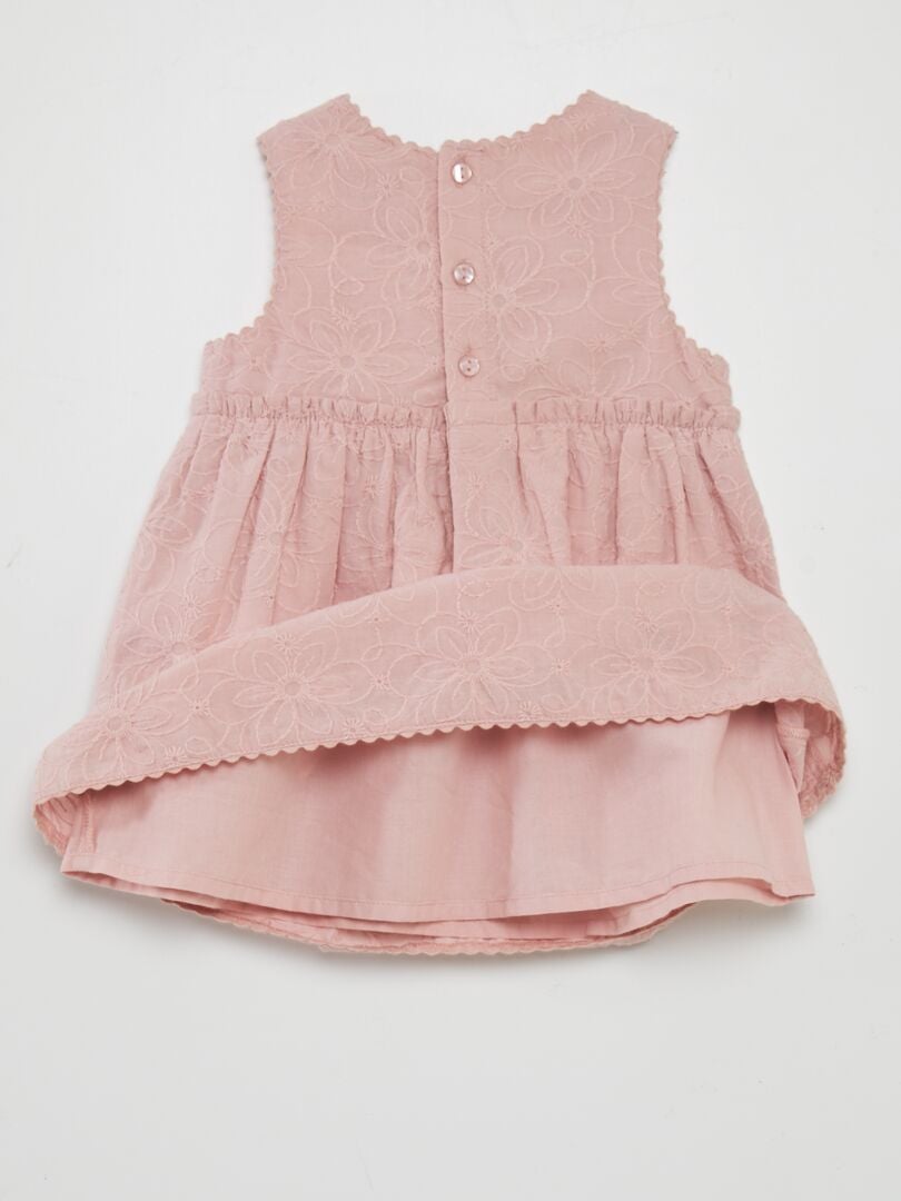 Vestido com costura inglesa - ROXO