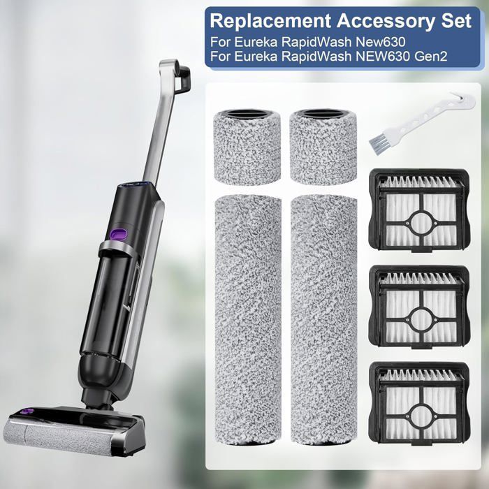 Spazzola rotante e filtro HEPA per aspirapolvere Eureka RapidWash New630 / New630 Gen2: accessori di ricambio.
