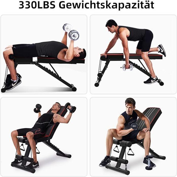 Adjustable bench, weight training bench for full body workout, incline bench for home gym exercises (advanced)