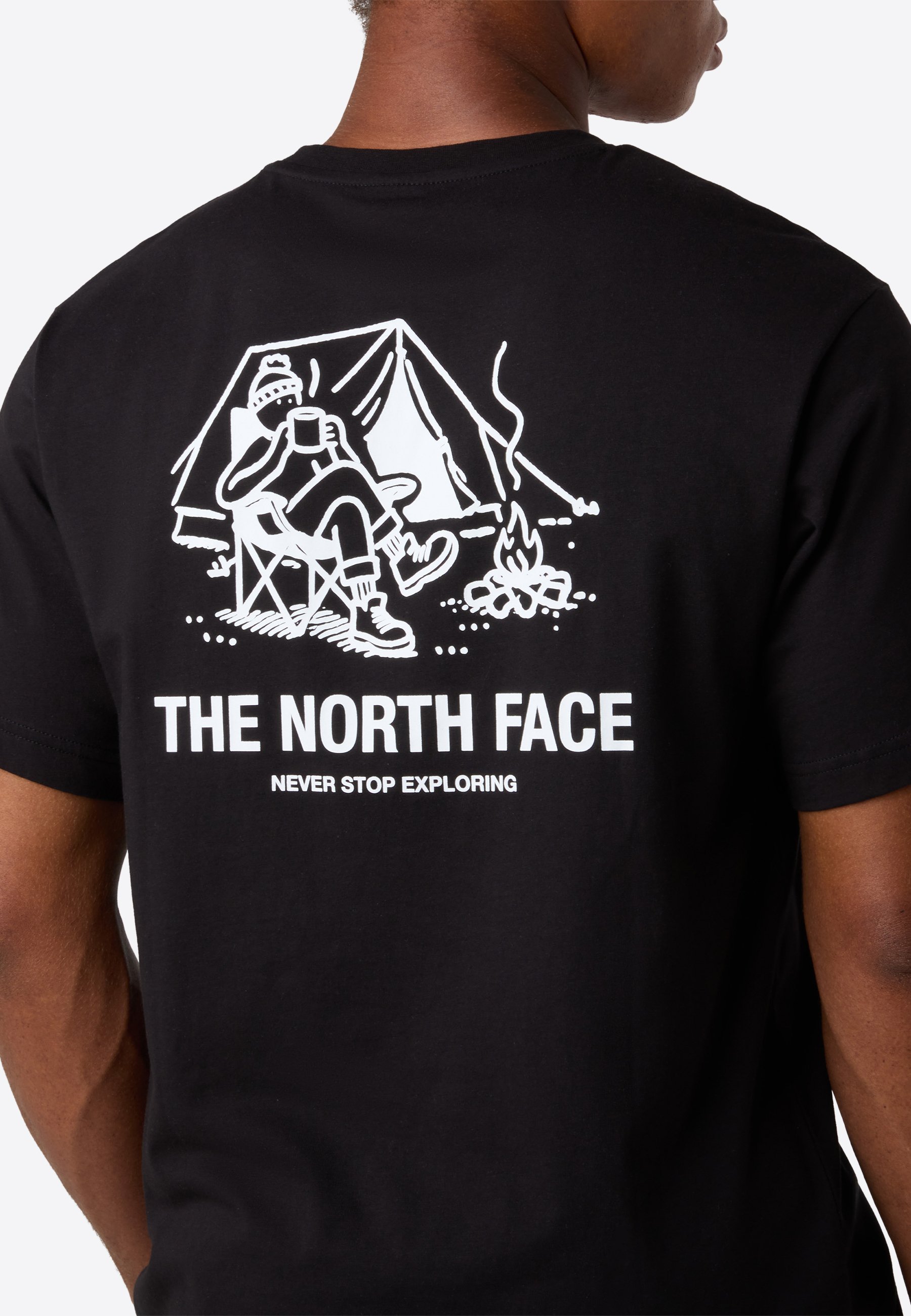 The North Face M CAMPFIRE RELAXED SS TEE - Print-T-Shirt - tnf schwarz tnf weiß