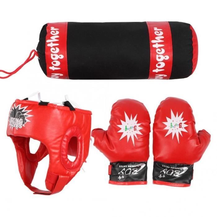 Punching bag, Children's hanging combat training boxing sandbag set with gloves and helmet, Kids Boxing Training Sport Fitness