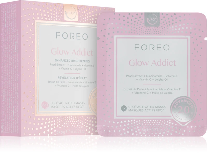 FOREO UFO™ Glow Addict sejas maska ar mirdzumu