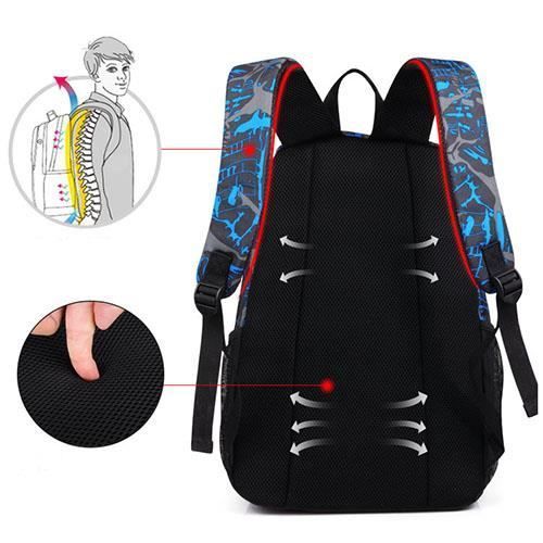 Schoolbag - Backpack + Pencil Case + Small Shoulder Bag - Child - Blue Mesh