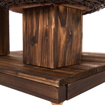 Katzenbaum aus verkohltem Holz