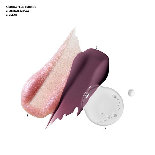 Set med glansande läppglasögon