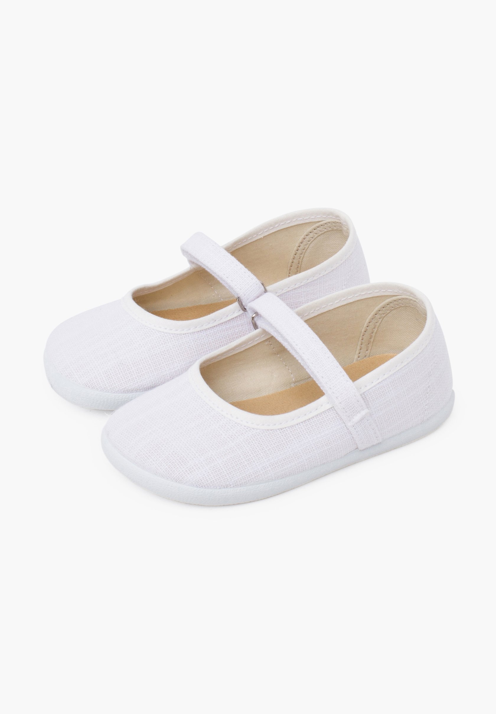 Scarpe Mary Jane leggere Pisamonas con chiusura in velcro - Scarpine per neonati - bianche