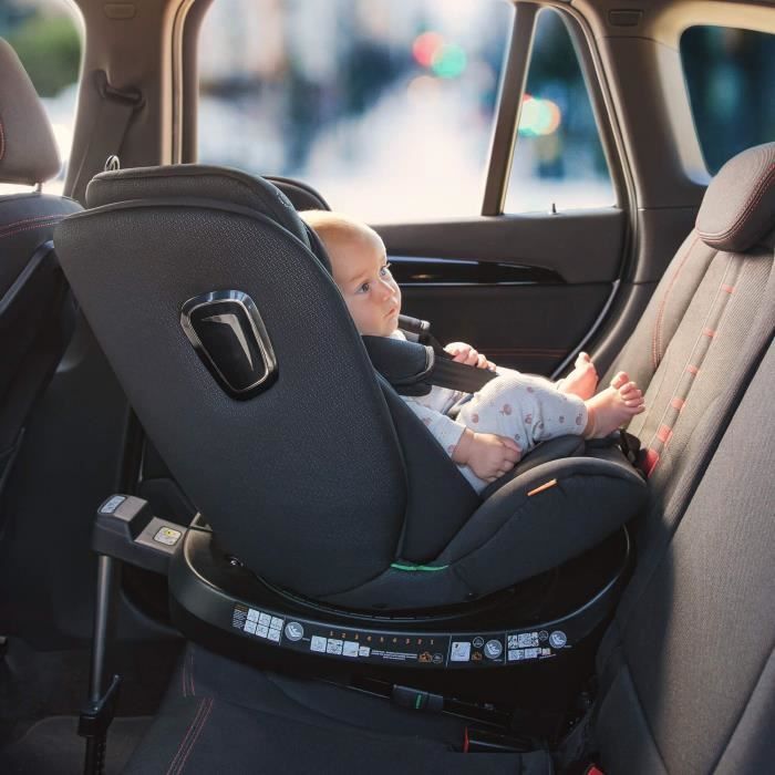 Seggiolino auto - BABYAUTO - AITANA GRIGIO ANTRACITE - Dalla nascita fino a 12 anni - 0-36 kg - I-Size - ISOFIX - Girevole a 360° - ECE R129