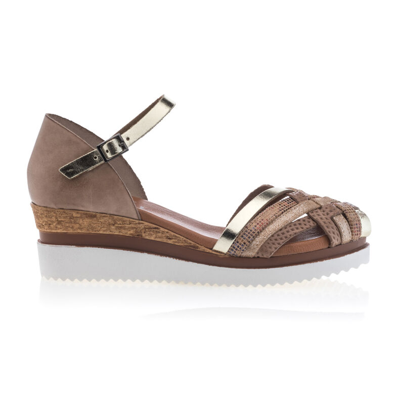 Brune sandaler / sko med åpen tå til dame