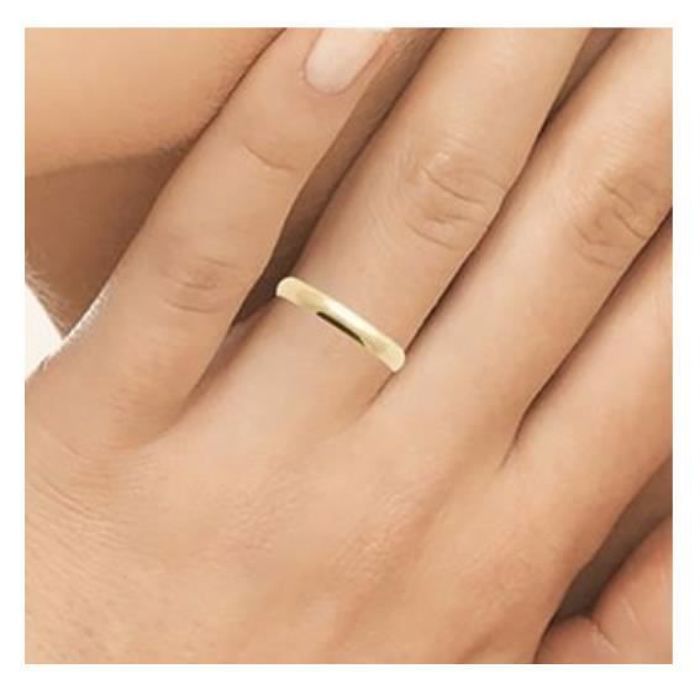 Thin 18K Gold Plated Wedding Band - Bijouxia - Sizes 48 to 76