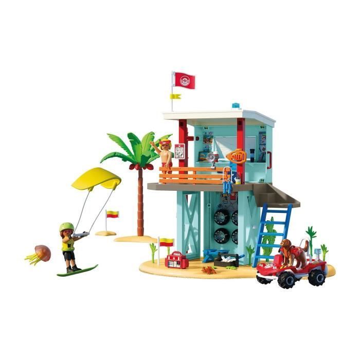 Playmobil 71903 First Aid Station & Beach Cart, My Life Beach Vacation, 125 pieces, Ages 4+