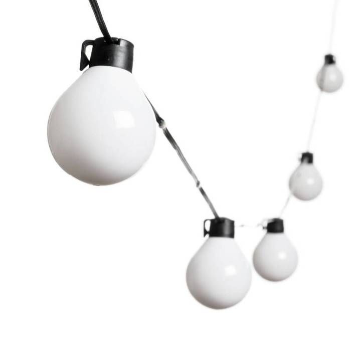 Guirnalda de luces eléctricas Lotti con cable y LED iluminados, 25 bombillas de luz blanca cálida.