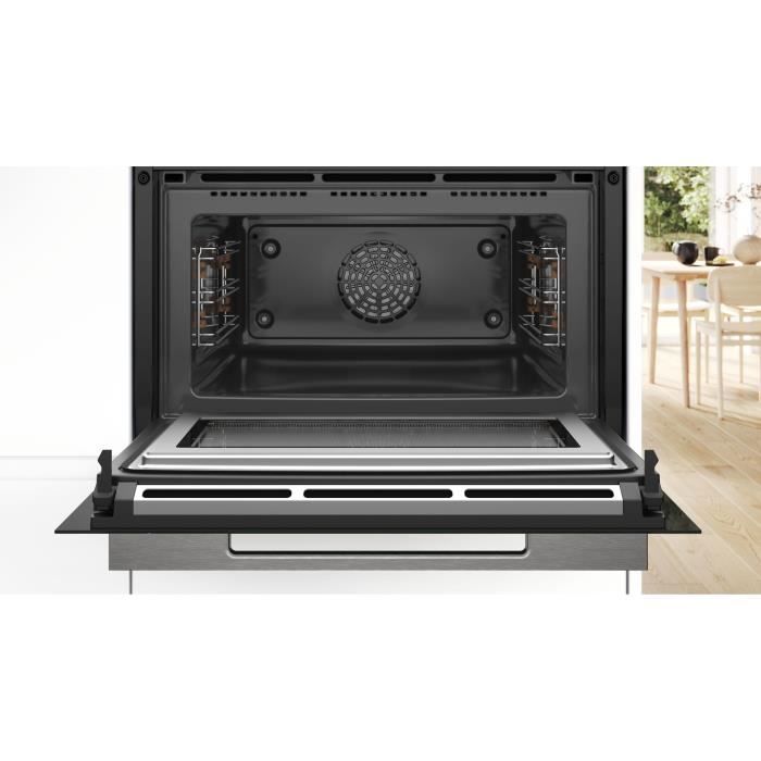 Forno a microonde combinato da incasso BOSCH SER8 - CMG7761B1 - Nero - 45 L - 20 programmi di cottura