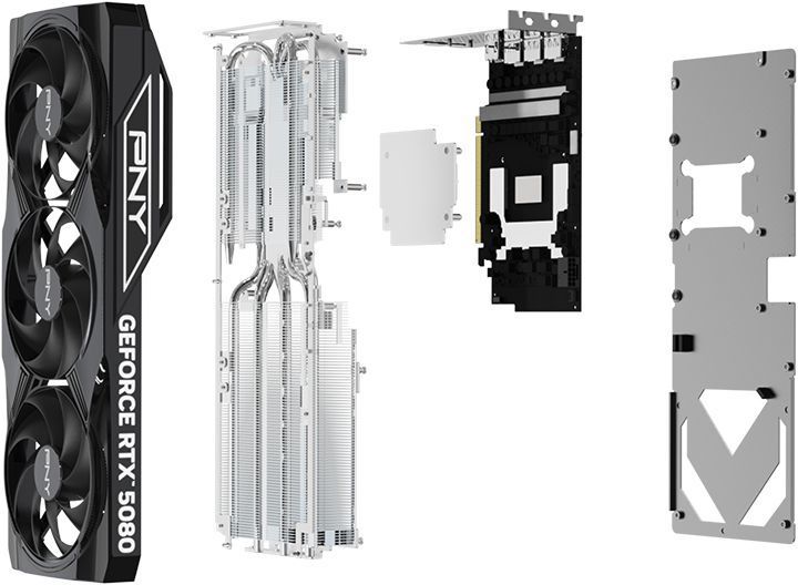 PNY - Grafikkort - GEFORCE RTX™ 5080 - 16 GB - Triple Fan DLSS 4