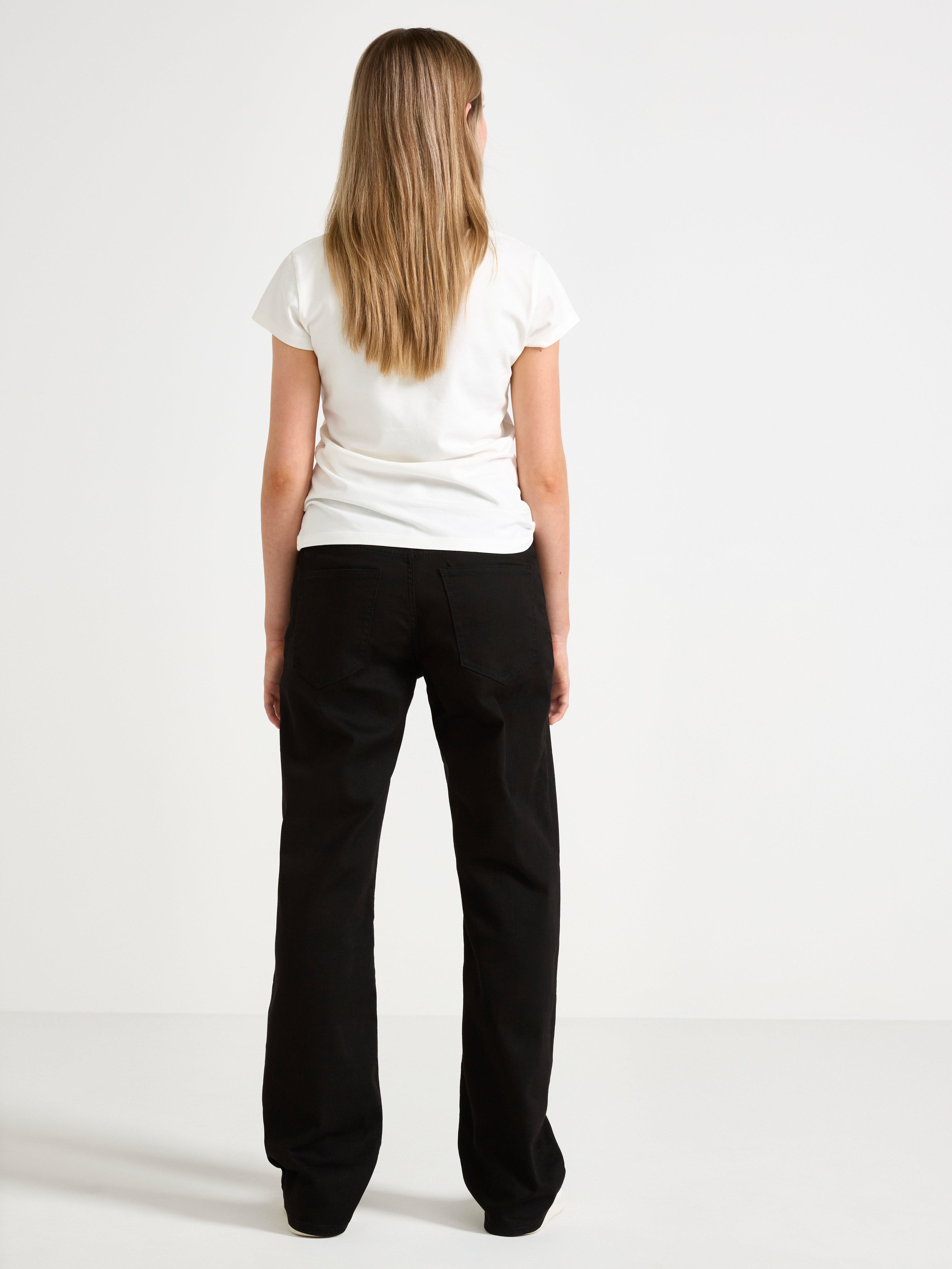 Calça jeans reta STELLA preta