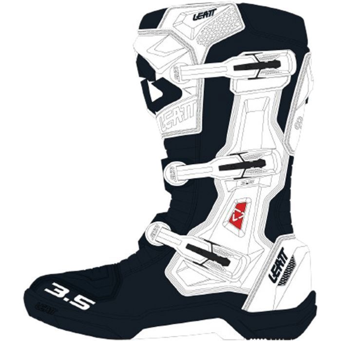 Bottes moto cross Leatt 3,5 - black/white - 47