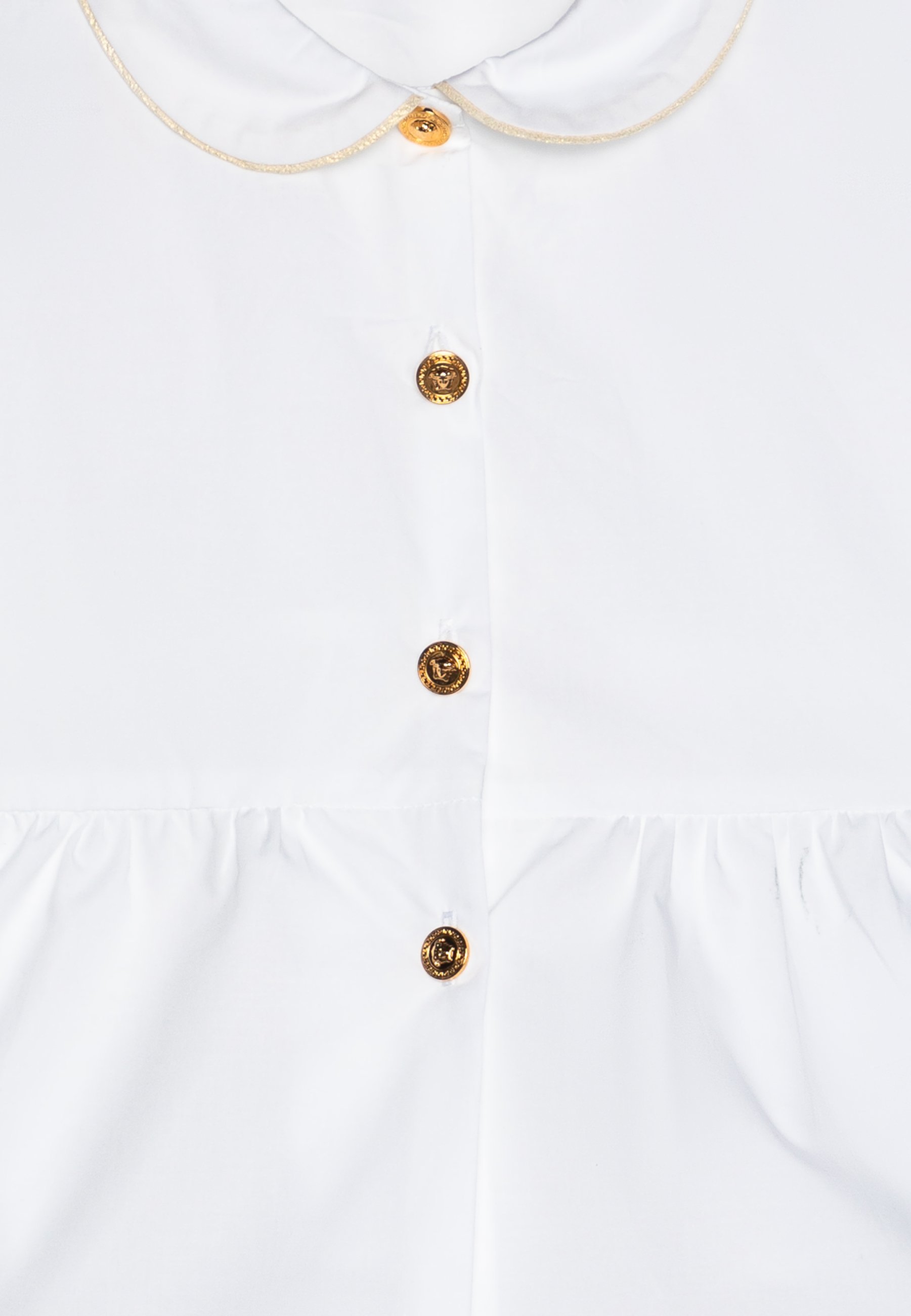 VERSACE BABY INFORMAL SHIRT MIX CREPE - Halenka s knoflíky - white/gold