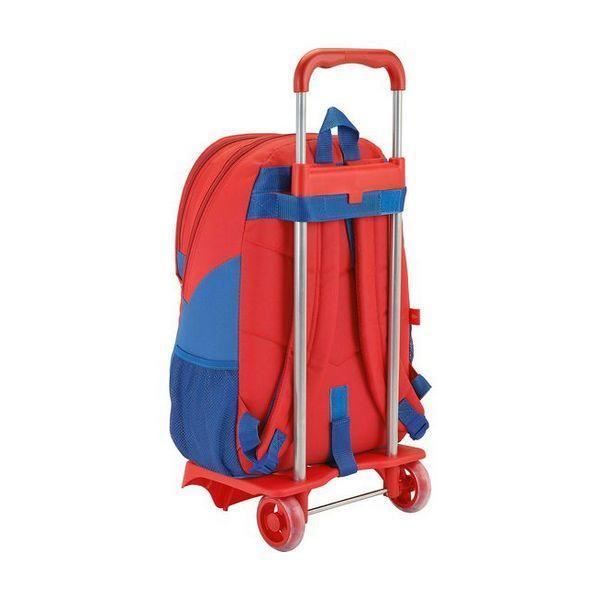 Real Sporting de Gijón White and Red Wheeled Schoolbag - Child - Real Sporting de Gijón