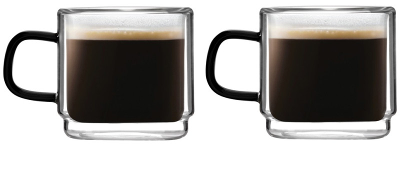 Komplet 2 Szklanek Z Podwójną Ścianką Do Espresso 80 ml