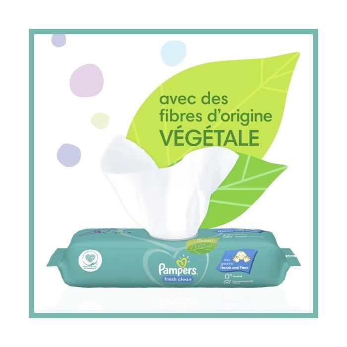 PAMPERS Lingettes Bébé - FRESHCLEAN - Lot de 1 x 80 lingettes