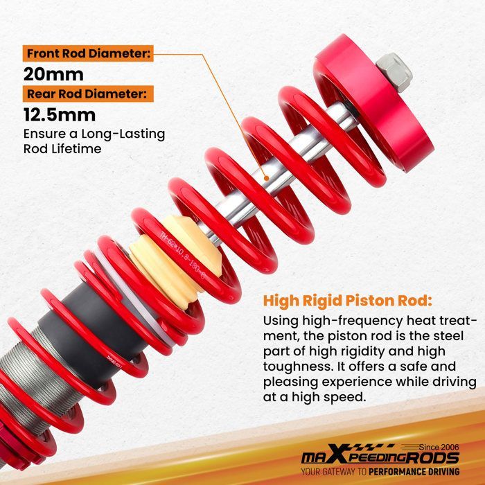Coilover schokdempers voor Peugeot 206 1998-2013 1.1 1.4 2.0 16V