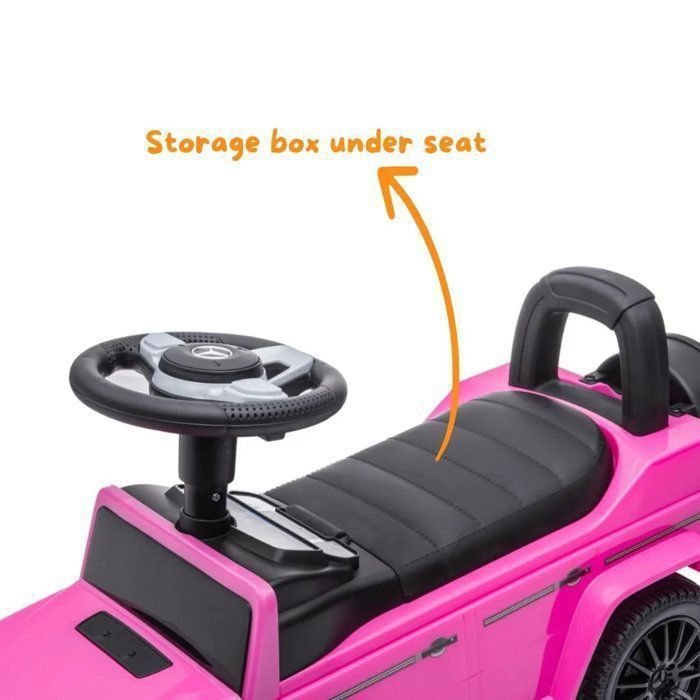 Carrinho Elétrico Infantil Mercedes-Benz G350 - Rosa - 1 a 3 anos - Produto Oficial Licenciado - Compartimento para Armazenamento - Peso Máximo: 25kg