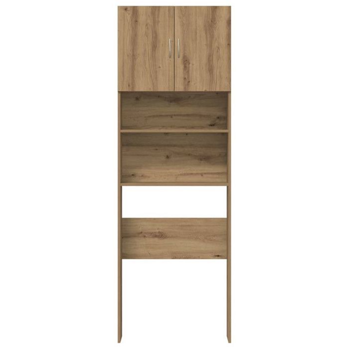 Meuble de machine à laver chêne artisanal bois d ingénierie