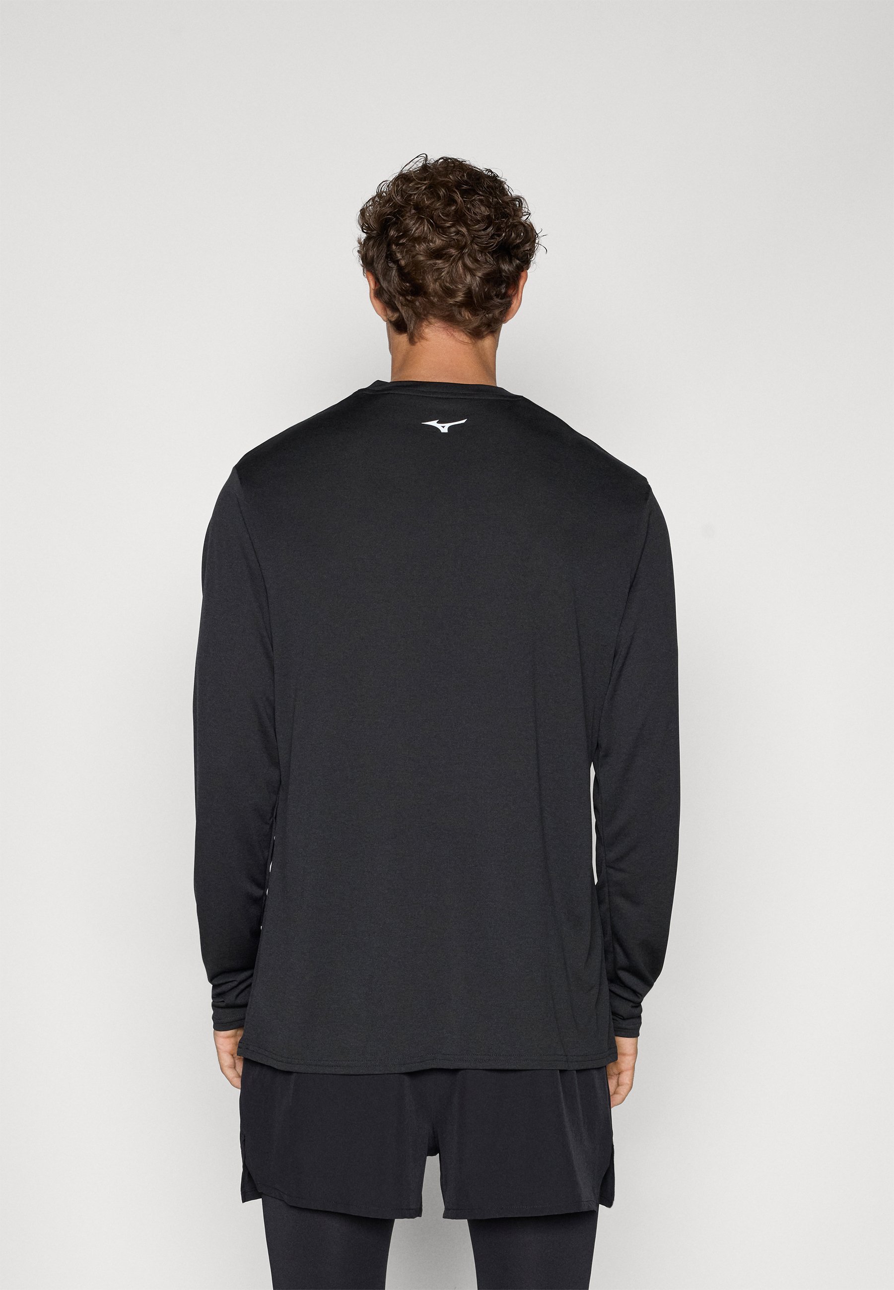 Mizuno CORE IMPULSE HALF ZIP LONG SLEEVE TEE - Top s dlouhým rukávem - černá