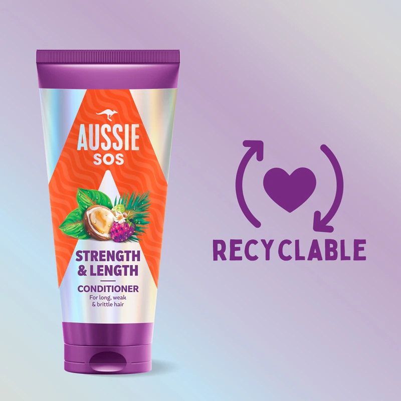 „Aussie SOS“ stiprina ir ilgina ilgų plaukų kondicionierius