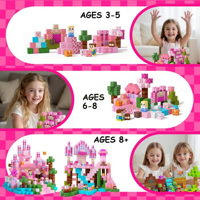 Blocos de Construção Magnéticos, Conjunto de 100 Peças de Cubos Magnéticos para Crianças, Brinquedo Sensorial Montessori de Empilhamento