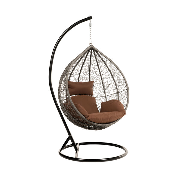 CIELO polyrattan hanging chair, including rain cover