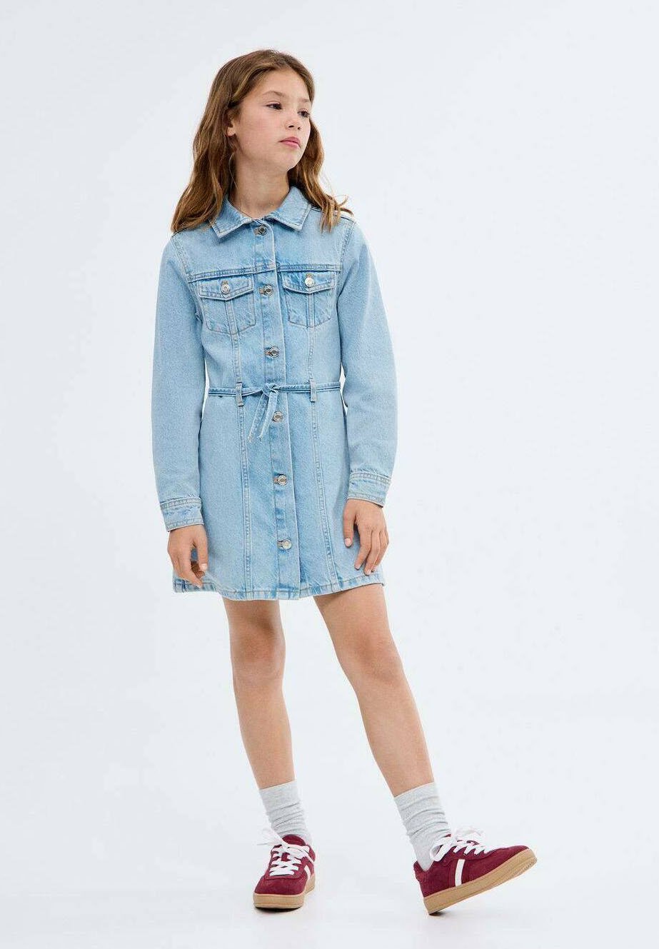 Mango Kids denim jurk - blauw