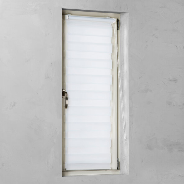 Duo rullegardin, hvid, 80x150 cm