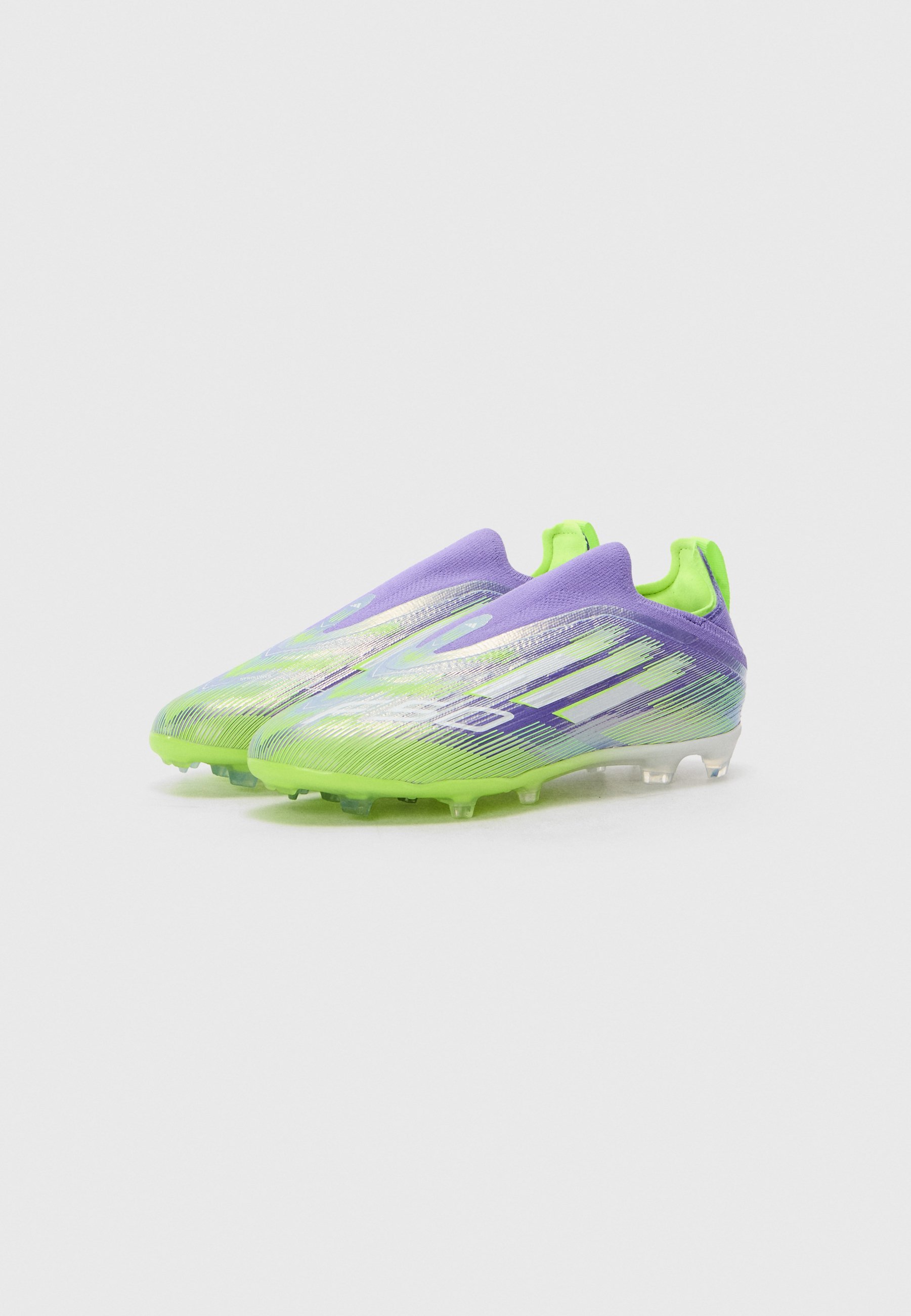 adidas Performance F50 ELITE UNISEXE - Chaussures de football pour terrain ferme - violet vif/blanc/citron clair