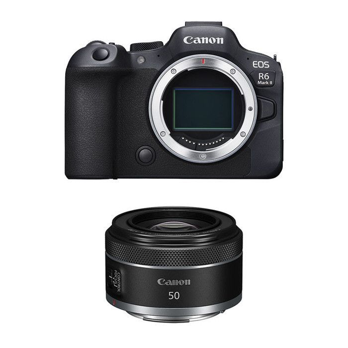 Canon EOS R6 Mark II hybrid camera + RF 50mm f/1.8 STM lens