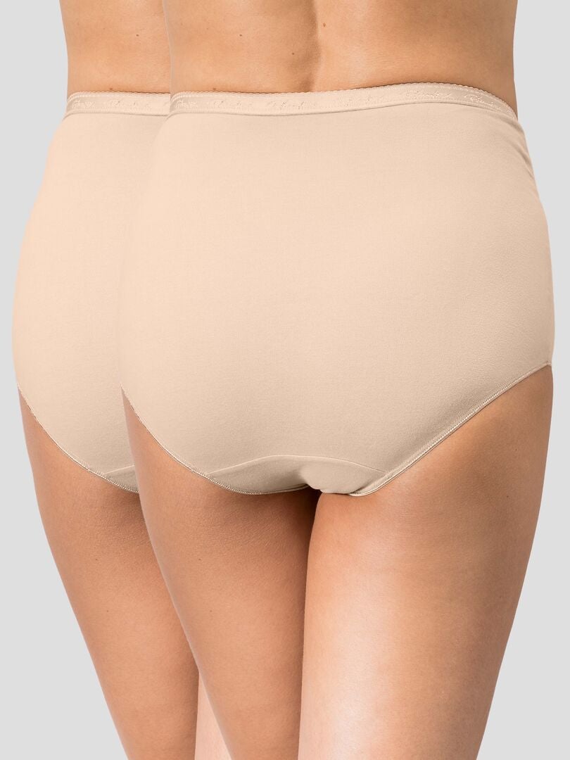 Set van 2 katoenen 'Playtex' maxi slips - BEIGE
