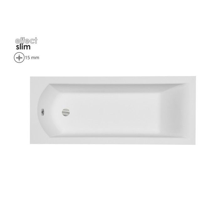 Baignoire Rectangulaire 140x70 + support en polystyrène Siphon +pieds SHEA SLIM
