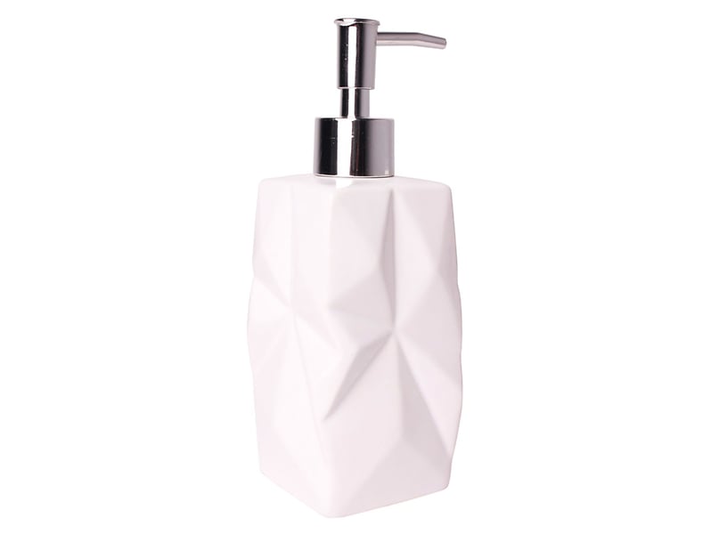 Dozownik do mydła kamionkowy Origami 300 ml ecru