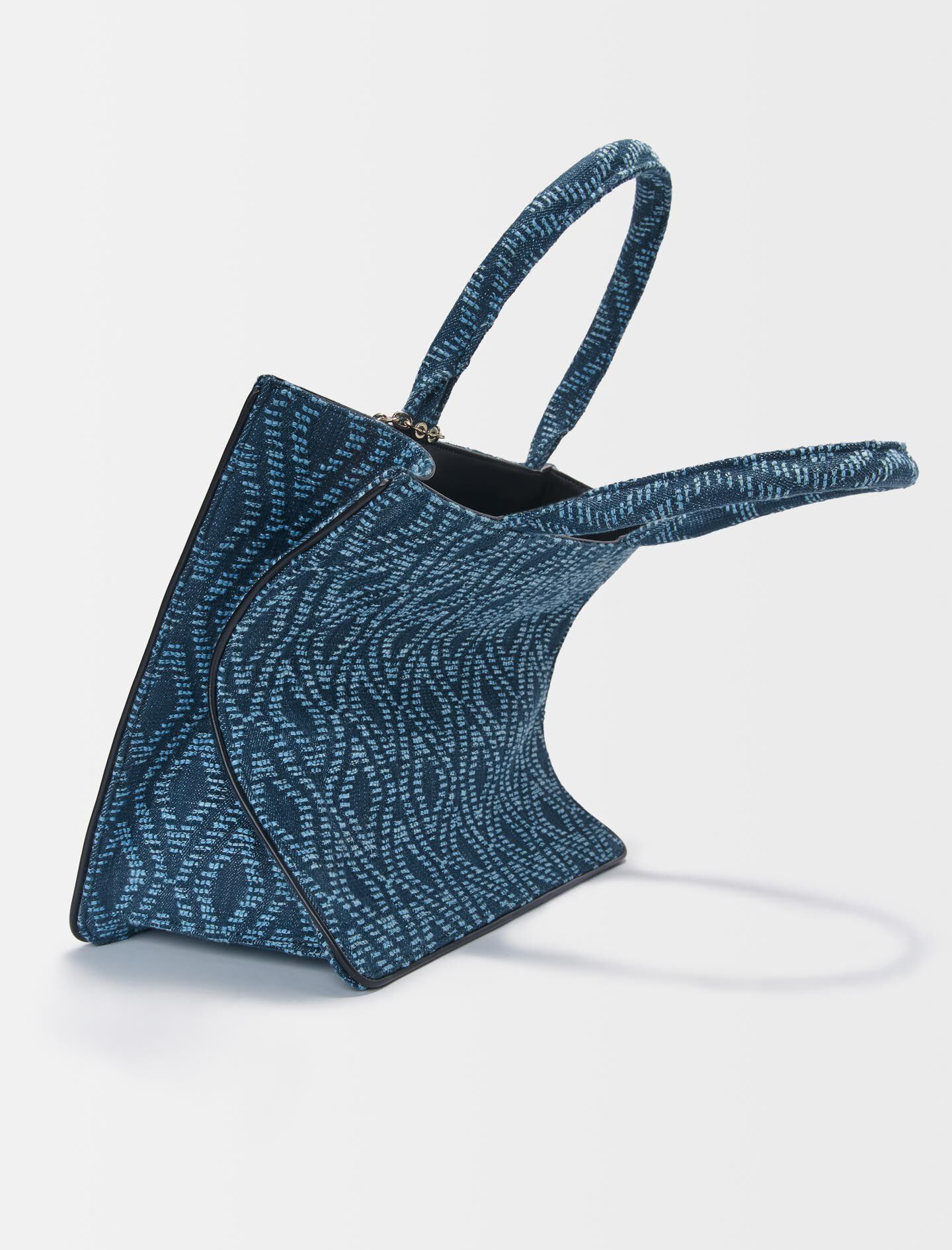 Shoppertas met grafische print - Indigo