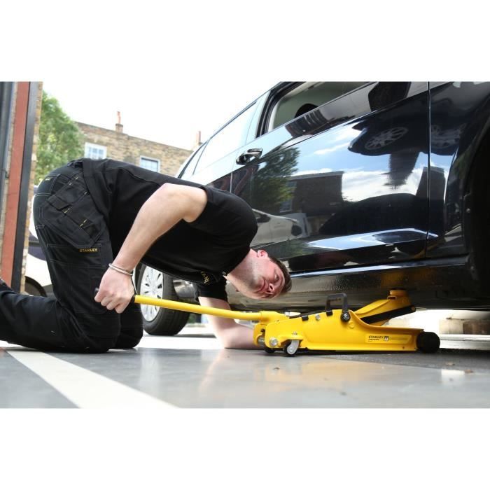 STANLEY - Gato hidráulico de 2 toneladas - STMT81251-1 - Altura mínima 85 mm y altura máxima 381 mm - Amarillo