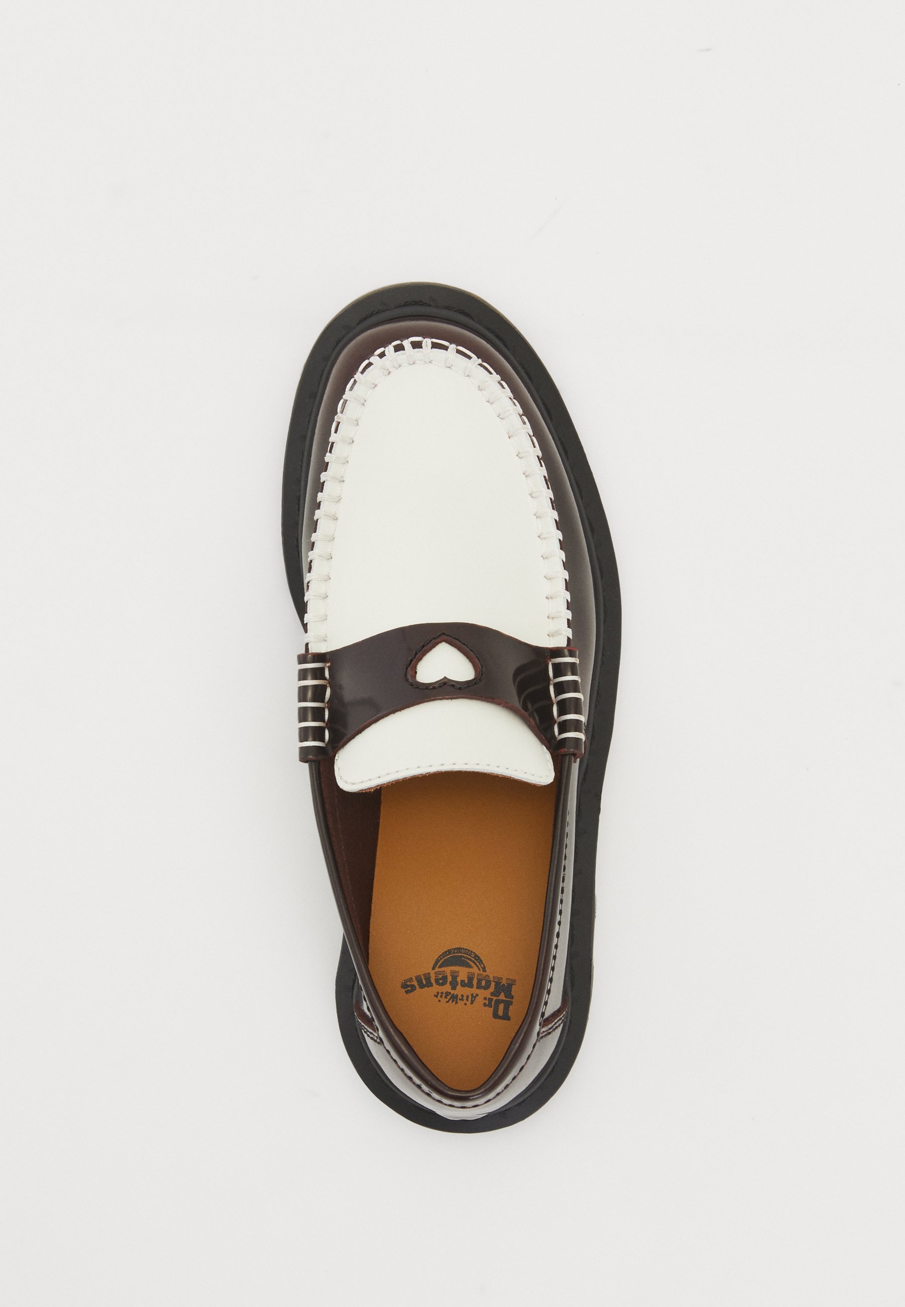 Dr. Martens PENTON HEART LOAFER - Instappers - kersenrood/wit arcadia