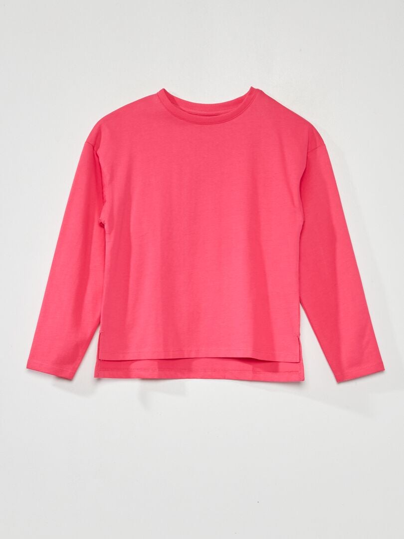 Camiseta de manga larga - Rosa