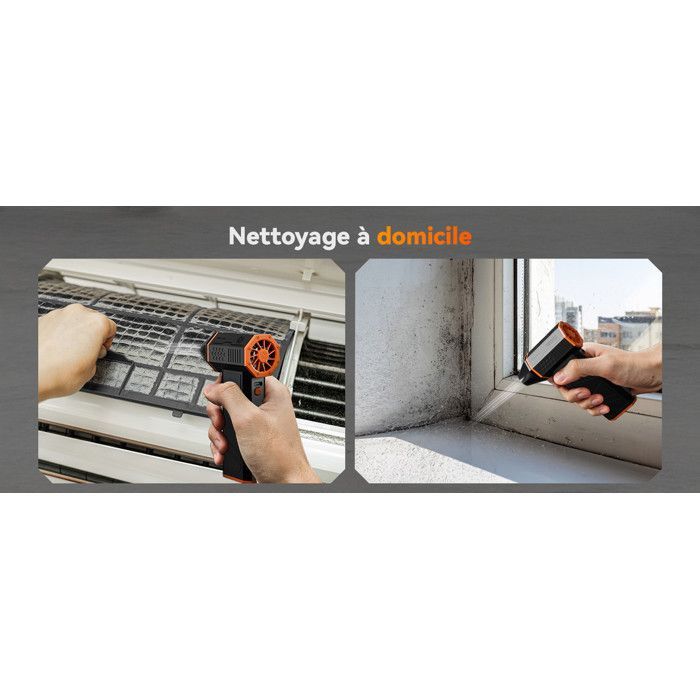 WOLFBOX MF50 elektrische luchtblazer, 110.000 tpm, 3 snelheden, mini draagbaar voor pc, auto en thuis
