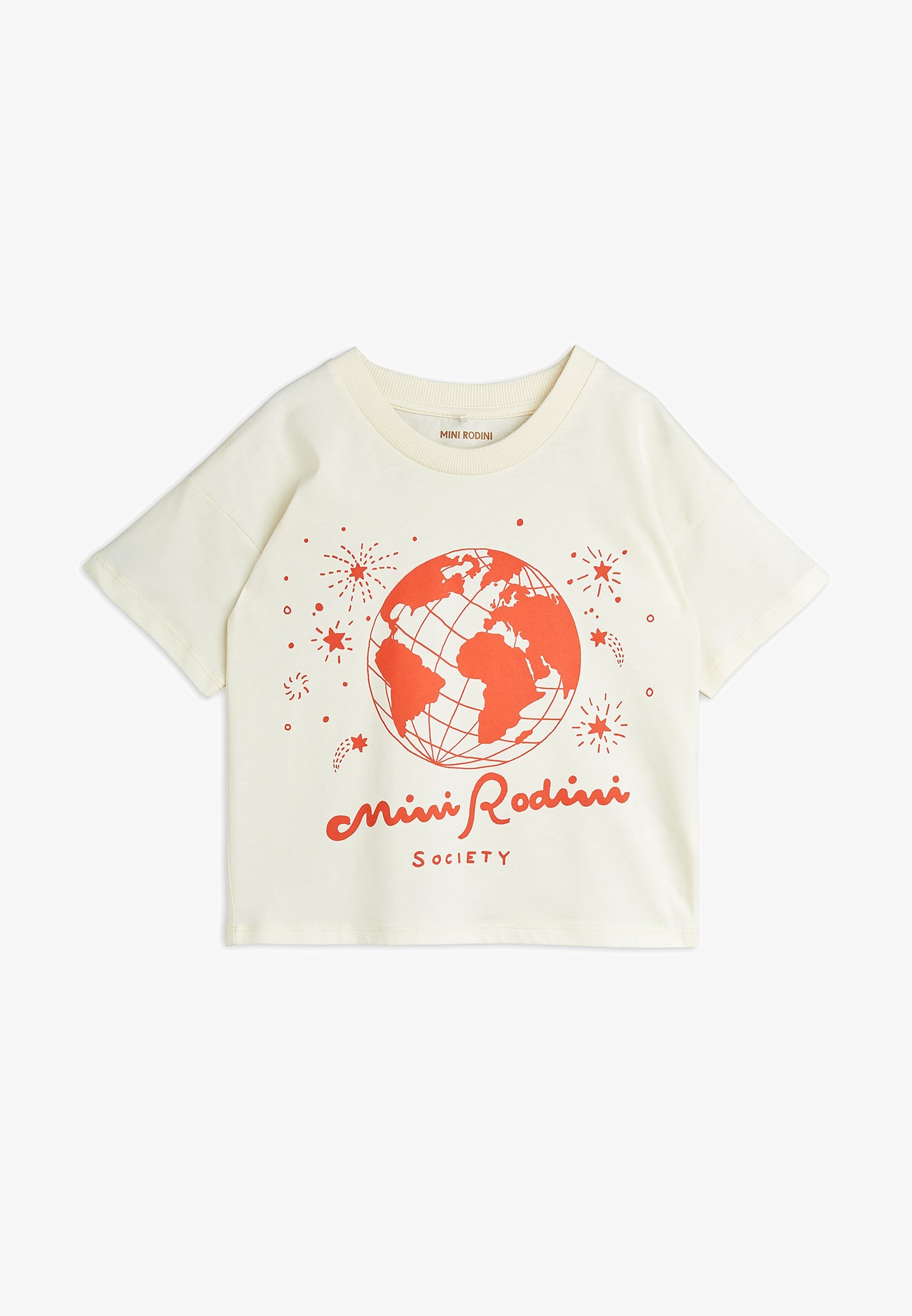 Mini Rodini SOCIETY TEE UNISEX - T-shirt met print - gebroken wit